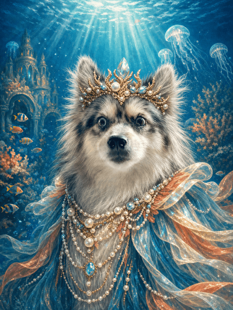 Generated Fantasy Realm / Underwater pet portrait 6