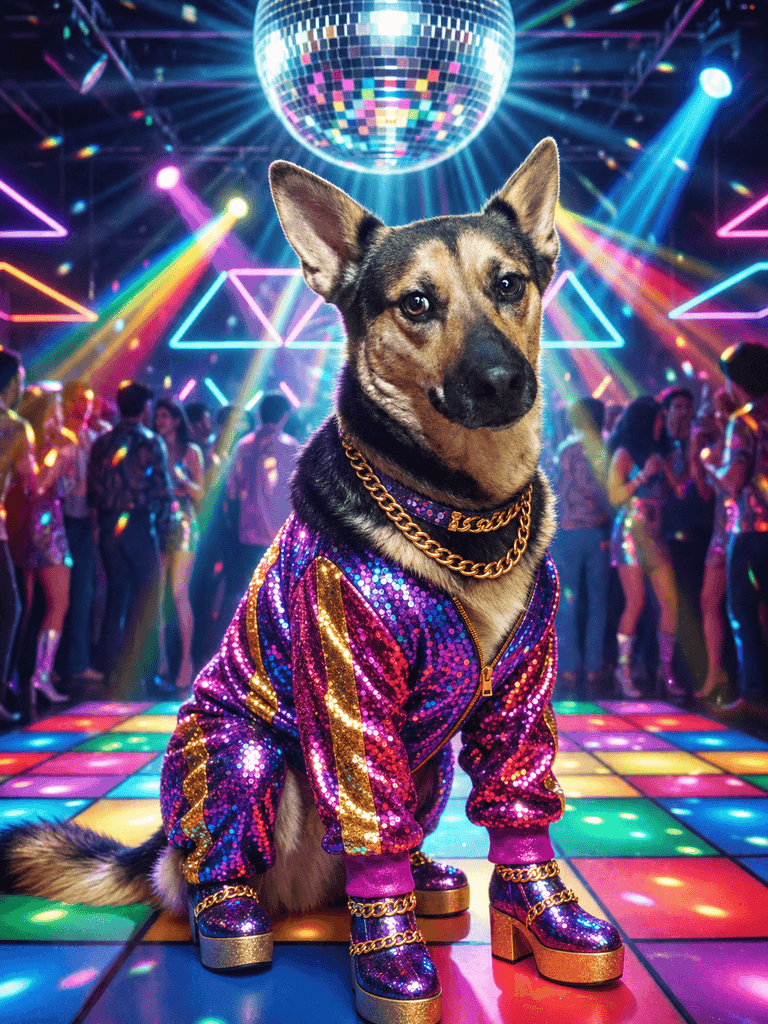 Generated Time Traveler / Disco pet portrait 33