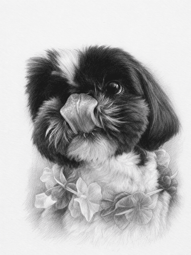 Generated Fine Art / Pencil pet portrait 3
